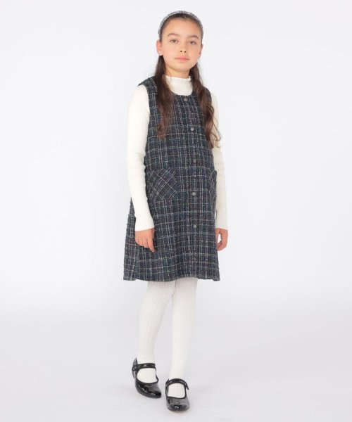 SHIPS KIDS(シップスキッズ)/SHIPS KIDS:150cm /〈手洗い可能〉リブ フリル タートルネック ニット/img15