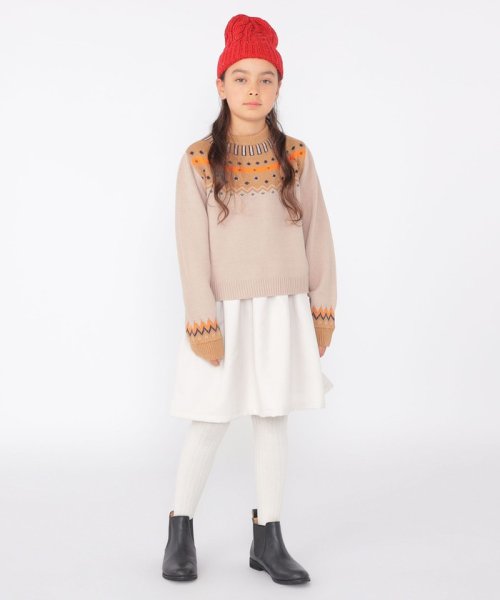 SHIPS KIDS(シップスキッズ)/SHIPS KIDS:145～160cm / ＜手洗い可能＞ ノルディック レイヤード ワンピース/img10