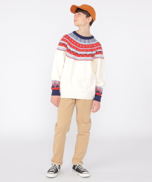 SHIPS KIDS(シップスキッズ)/SHIPS KIDS:145～160cm /〈手洗い可能〉ノルディック シルキー ジャカード ニット/img05