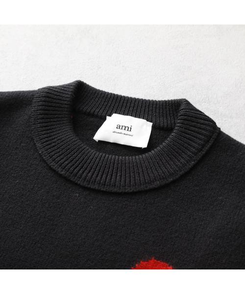 セール】ami paris ニット RED ADC SWEATER BFUKS006.018 ハートロゴ