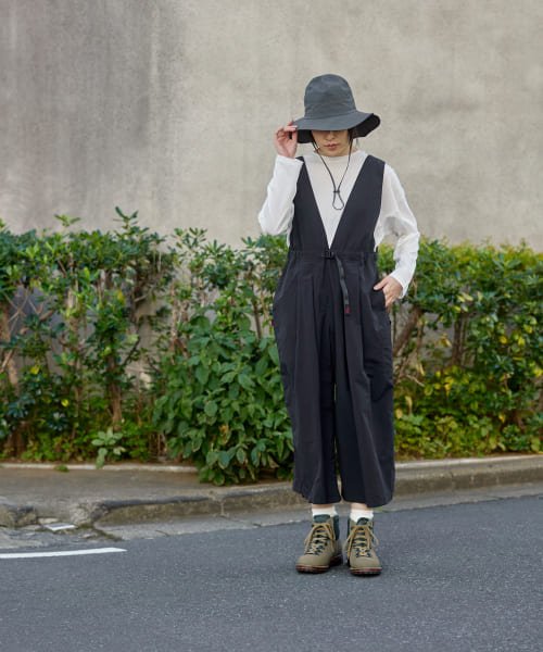 『別注』『撥水/2WAY仕様』GRAMICCI　アクティブナイロンサロペット パンツの2WAY仕様 165cm BEIGE