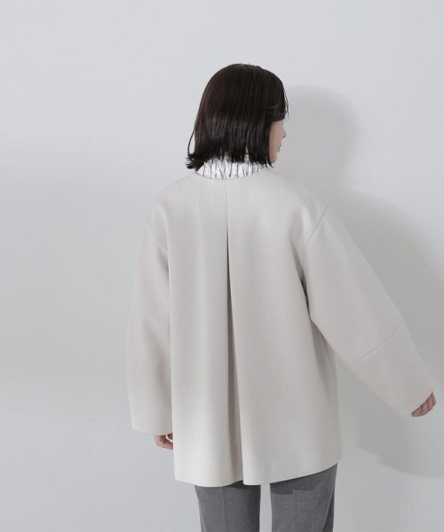 NATURAL BEAUTY BASIC(ナチュラルビューティーベーシック)/ノーカラーフォルムハーフコート　24SS/img08