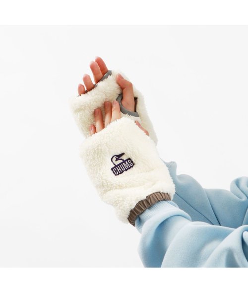 CHUMS(チャムス)/日本正規品 チャムス 手袋 指なし 防寒 CHUMS フリース 暖かい 秋冬 エルモゴアテックスウィンドストッパーリバーシブルカフゲイター CH09－1288/img04