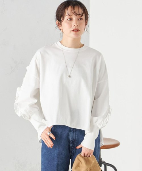 SHIPS WOMEN(シップス　ウィメン)/〈洗濯機可能〉ロング リブ スリーブ フリル カットソー 24SS ◇/img11