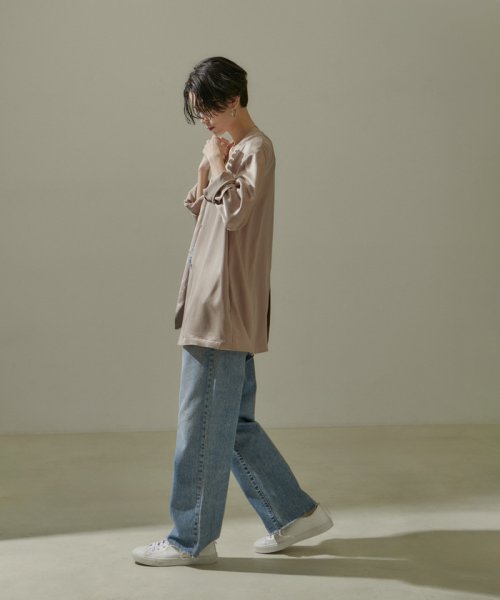 サロン　アダム　エ　ロペ(サロン　アダム　エ　ロペ)/[24SS]GENTLE SILKノーカラージャケット【セットアップ対応】/img03