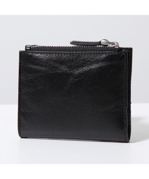新品 ボッグ 箱付き Ami Paris ハート クロコ調 二つ折り 財布