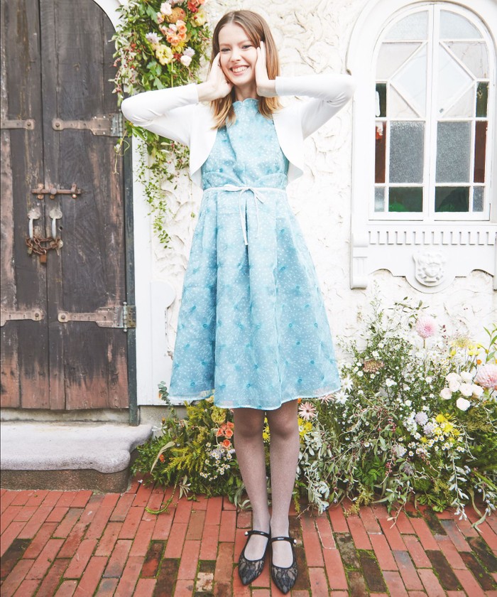 【最終お値下げ】TOCCA 　Floral Lace ドレス　ブルー 最終お値下げ】TOCCA Floral Lace ドレス ブルー - メルカリ