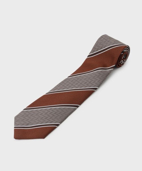 【縁起の良いネクタイ】矢絣ストライプ　シルクネクタイ 