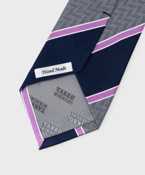 【縁起の良いネクタイ】矢絣ストライプ　シルクネクタイ 