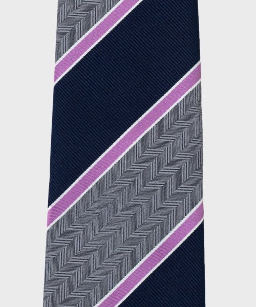 【縁起の良いネクタイ】矢絣ストライプ　シルクネクタイ 