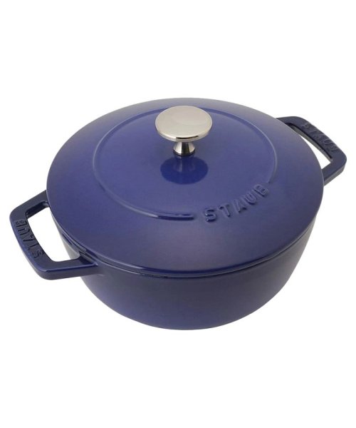 staub(ストウブ)/ストウブ STAUB 鍋 ラウンド ホーロー鍋 ワナベ 1.66L 18cm IH対応 蓋付き WA－NABE M ワイン レッド ロイヤルブルー/img02