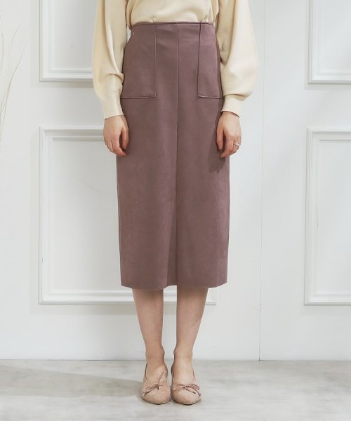 Couture Brooch(クチュールブローチ)/【オフィス・通勤にも】フェイクスエードダンボールスカート/img50