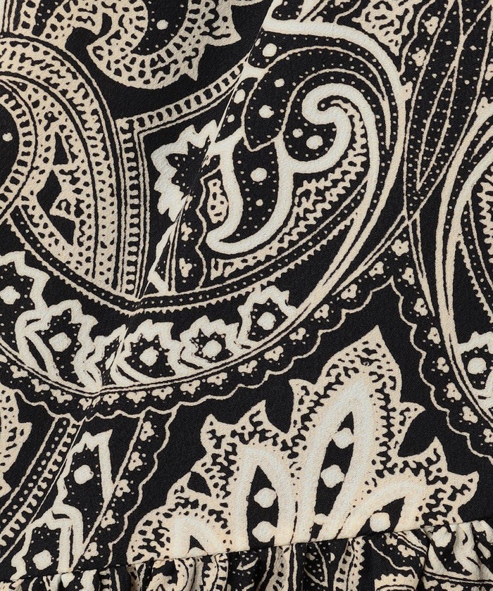 洗える】フレンチペイズリーデシン ティアードスカート(505653509