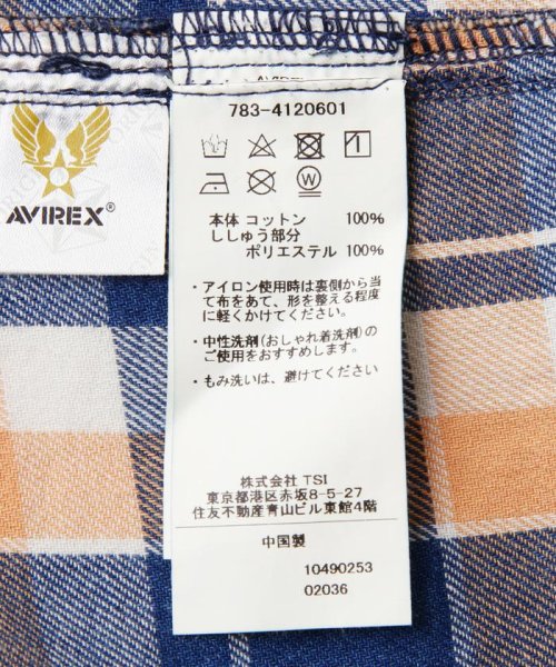 AVIREX(AVIREX)/L－L/S INDIGO CHECK SHIRT/インディゴ チェック シャツ/img19