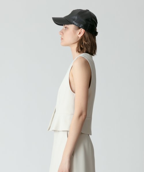 【セットアップ対応可能】ギャバ釦アクセントジレ 