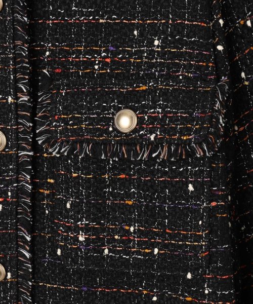 GIOLICA カラーミックスツイード ジャケット #075 #002 #305 #310 カラーミックスツイード モノトーンミックス レッドミックス ホワイト