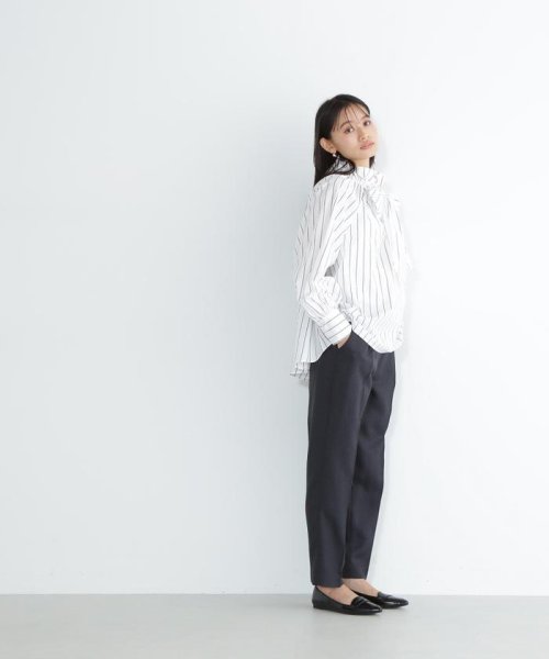 NATURAL BEAUTY BASIC(ナチュラルビューティーベーシック)/シャークスキンSETUPシリーズ テーパードパンツ　24SS/img15