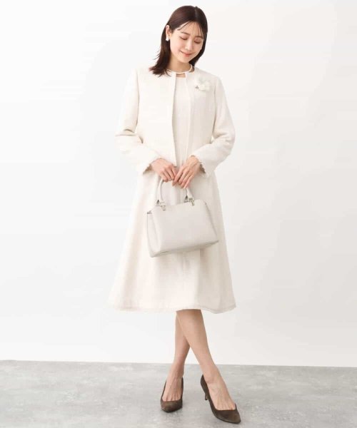 [セットアップ対応]ラメツイードノーカラージャケット 