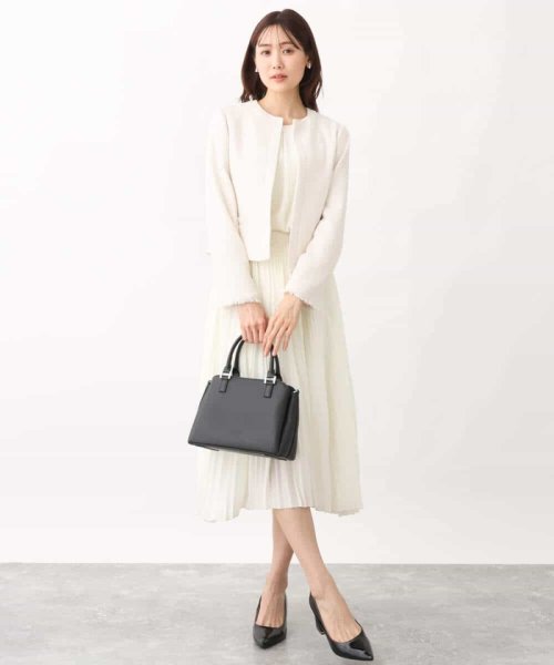 [セットアップ対応]ラメツイードノーカラージャケット 