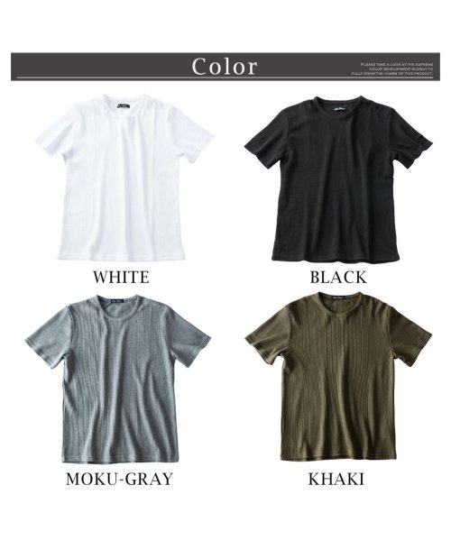  GENELESS(GENELESS)/Ｔシャツ 半袖 メンズ サーマル クルーネック ワッフル 綿 シンプル トップス カットソー 全4色 28401 tシャツ Tシャツ 半袖Ｔシャツ 無地/img05