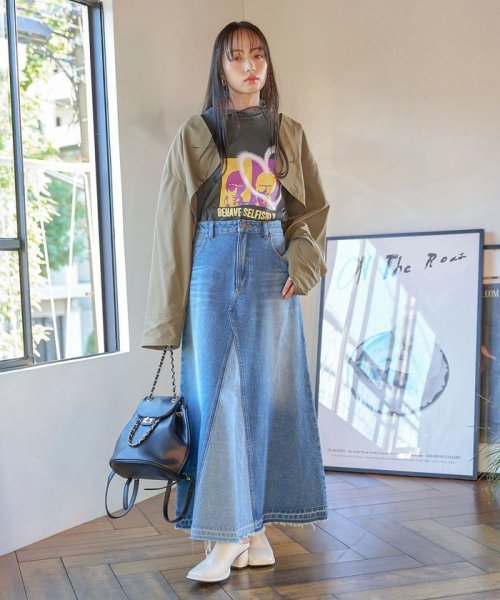 38サイズ SLOBE IENA カーキ トレンチコート 緩い