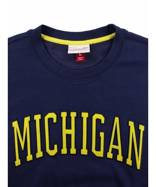 Mitchell & Ness(ミッチェルアンドネス)/ミシガン ゼア&バック フリース クルー NCAA THERE AND BACK FLEECE CREW MICHIGAN/img02