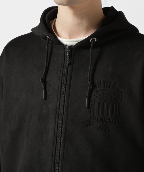 《直営店限定》EMBOSS ZIP PARKA EMBLEM / エンボス ジップパーカー エンブレム / AVIREX / アヴィレックス 直営店限定 EMBOSS EMBLEM ZIP PARKA エンボス ジップパーカー エンブレム AVIREX