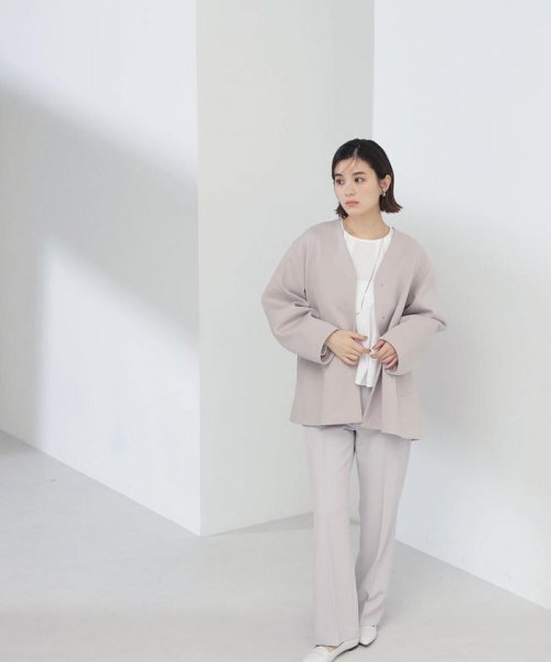 NATURAL BEAUTY BASIC(ナチュラルビューティーベーシック)/ノーカラーフォルムハーフコート　24SS/img15