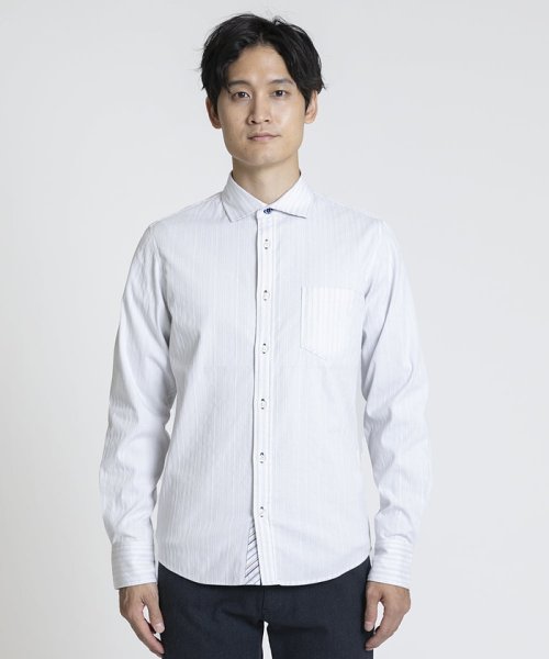 MK homme(エムケーオム)/【WEB限定】リバーストライプシャツ/img13