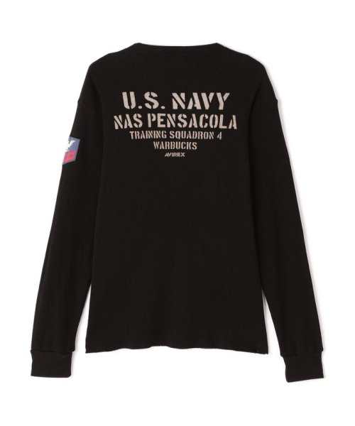 AVIREX(AVIREX)/LONGSLEEVE WAFFLE T－SHIRT U.S.NAVY / 長袖 ワッフルTシャツ ユーエスネイビー / AVIREX /img12