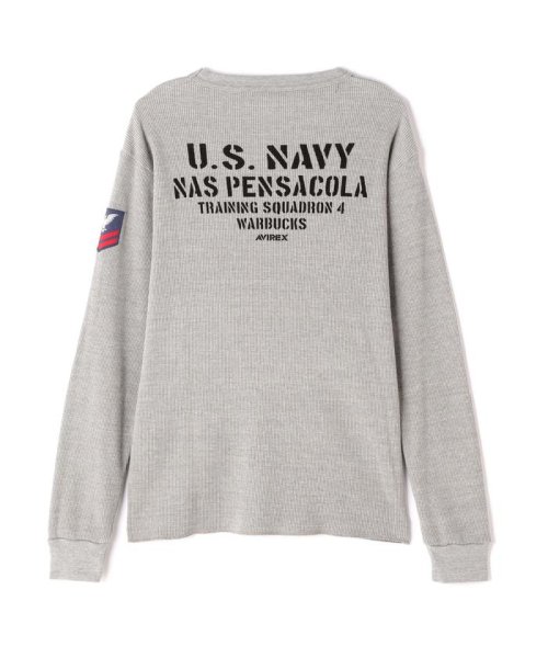 AVIREX(AVIREX)/LONGSLEEVE WAFFLE T－SHIRT U.S.NAVY / 長袖 ワッフルTシャツ ユーエスネイビー / AVIREX /img18