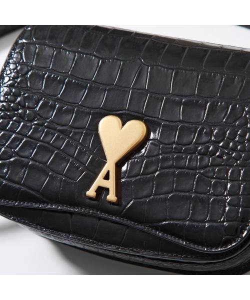 AMI PARIS アミパリス むつかしく ロゴ ハート スマホ ショルダーバッグ 