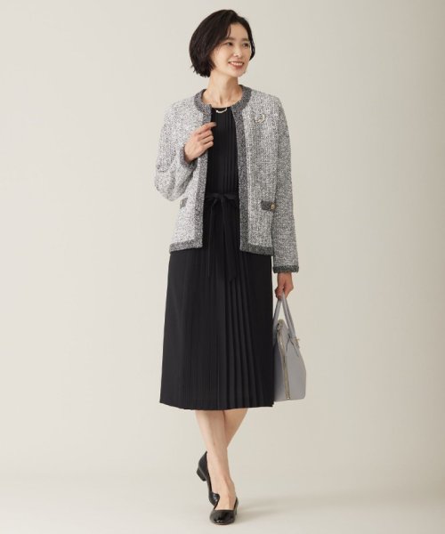 J.PRESS LADIES（LARGE SIZE）(J．プレス　レディス（大きいサイズ）)/【WEB限定カラーあり・洗える】ノルディス2wayジョーゼット フロントプリーツ ワンピース/img07