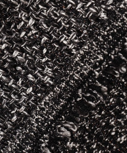 ファンシーツイード ニットジャケット 