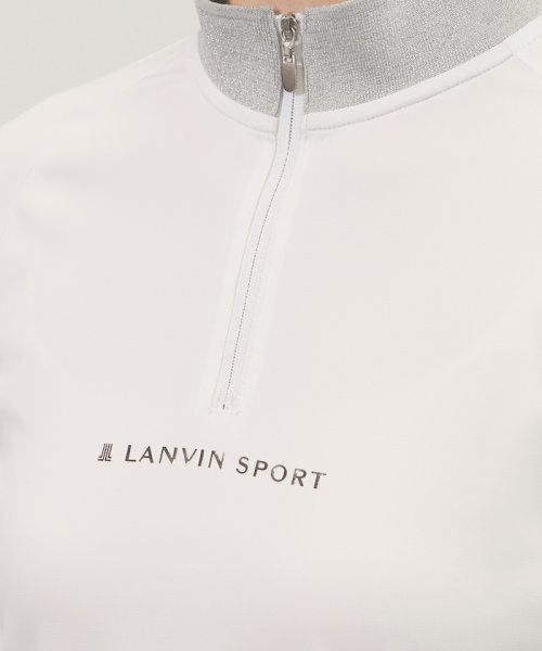 LANVIN SPORT(ランバン スポール)/ソフトラメリブハーフジップ長袖シャツ【部分吸汗/部分UV/ストレッチ】/img10