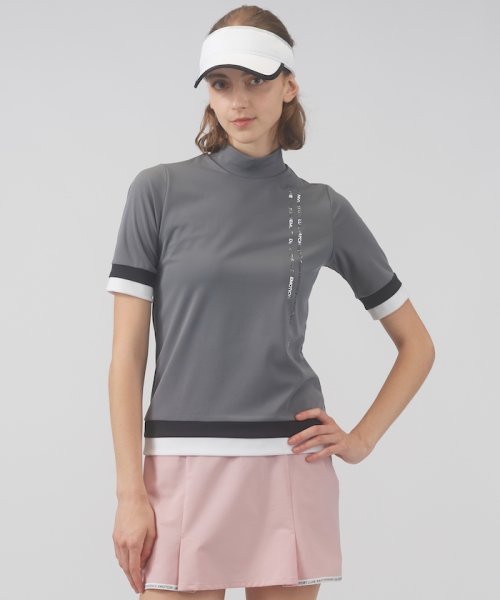 LANVIN SPORT(ランバン スポール)/【WEB限定】モックネック5分袖シャツ【吸汗/ストレッチ/UV/ECO】/img09