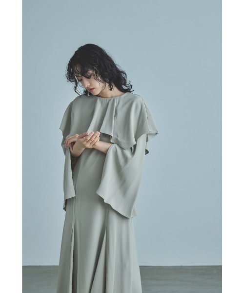 niana ニアナ ケープドレス パーティードレス 結婚式 ワンピース ケープボレロ キャミワンピ 2点セット 羽織 リボン シンプル お呼ばれ パーティー 二 ニアナ お呼ばれ パーティー 76cm 80cm