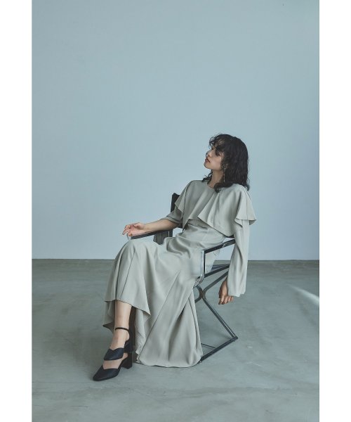 niana ニアナ ケープドレス パーティードレス 結婚式 ワンピース ケープボレロ キャミワンピ 2点セット 羽織 リボン シンプル お呼ばれ パーティー 二 ニアナ お呼ばれ パーティー 76cm 80cm