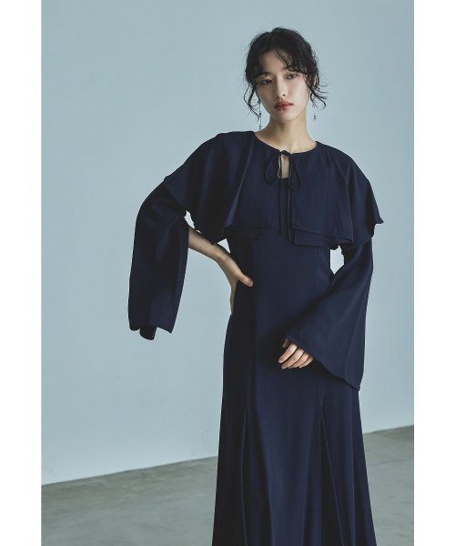 niana ニアナ ケープドレス パーティードレス 結婚式 ワンピース ケープボレロ キャミワンピ 2点セット 羽織 リボン シンプル お呼ばれ パーティー 二 ニアナ お呼ばれ パーティー 76cm 80cm