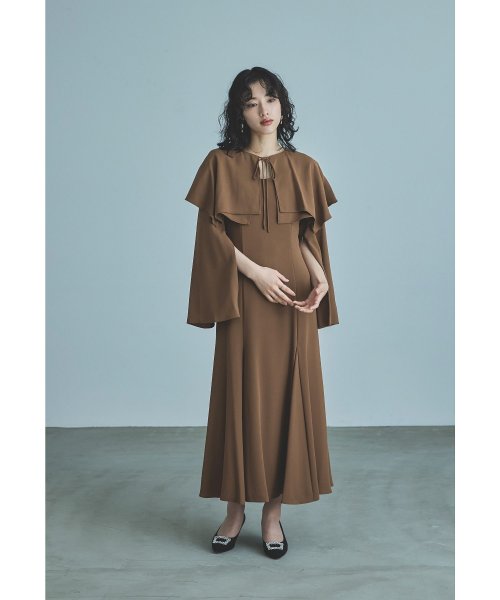 niana ニアナ ケープドレス パーティードレス 結婚式 ワンピース ケープボレロ キャミワンピ 2点セット 羽織 リボン シンプル お呼ばれ パーティー 二 ニアナ お呼ばれ パーティー 76cm 80cm