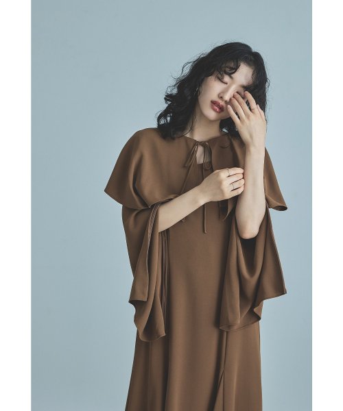 niana ニアナ ケープドレス パーティードレス 結婚式 ワンピース ケープボレロ キャミワンピ 2点セット 羽織 リボン シンプル お呼ばれ パーティー 二 ニアナ お呼ばれ パーティー 76cm 80cm