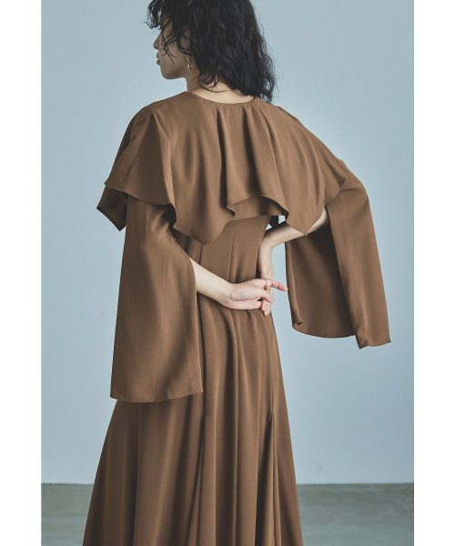 niana ニアナ ケープドレス パーティードレス 結婚式 ワンピース ケープボレロ キャミワンピ 2点セット 羽織 リボン シンプル お呼ばれ パーティー 二 ニアナ お呼ばれ パーティー 76cm 80cm