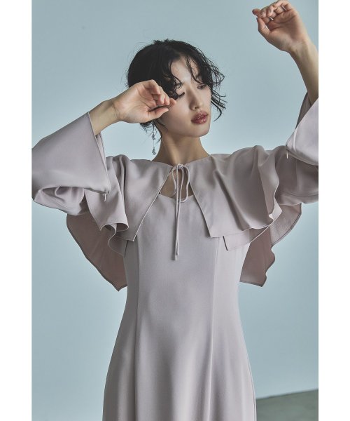 niana ニアナ ケープドレス パーティードレス 結婚式 ワンピース ケープボレロ キャミワンピ 2点セット 羽織 リボン シンプル お呼ばれ パーティー 二 ニアナ お呼ばれ パーティー 76cm 80cm