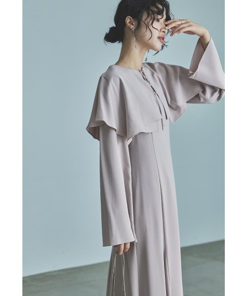 niana ニアナ ケープドレス パーティードレス 結婚式 ワンピース ケープボレロ キャミワンピ 2点セット 羽織 リボン シンプル お呼ばれ パーティー 二 ニアナ お呼ばれ パーティー 76cm 80cm