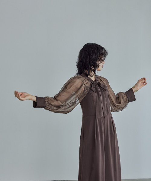 niana ニアナ ボウタイボレロ付きオールインワンパンツドレス パーティードレス 結婚式 セット サロペット ワイドパンツ キャミソール リボン シアー お呼 5cm ニアナ