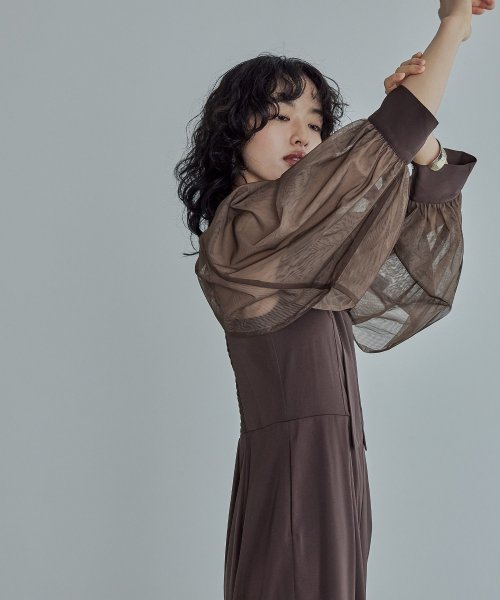 niana ニアナ ボウタイボレロ付きオールインワンパンツドレス パーティードレス 結婚式 セット サロペット ワイドパンツ キャミソール リボン シアー お呼 5cm ニアナ