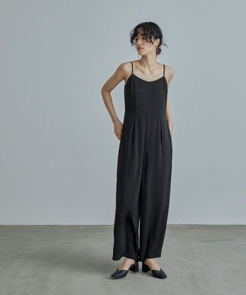 niana ニアナ ボウタイボレロ付きオールインワンパンツドレス パーティードレス 結婚式 セット サロペット ワイドパンツ キャミソール リボン シアー お呼 5cm ニアナ