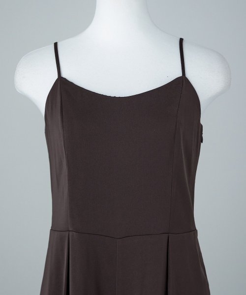 niana ニアナ ボウタイボレロ付きオールインワンパンツドレス パーティードレス 結婚式 セット サロペット ワイドパンツ キャミソール リボン シアー お呼 5cm ニアナ