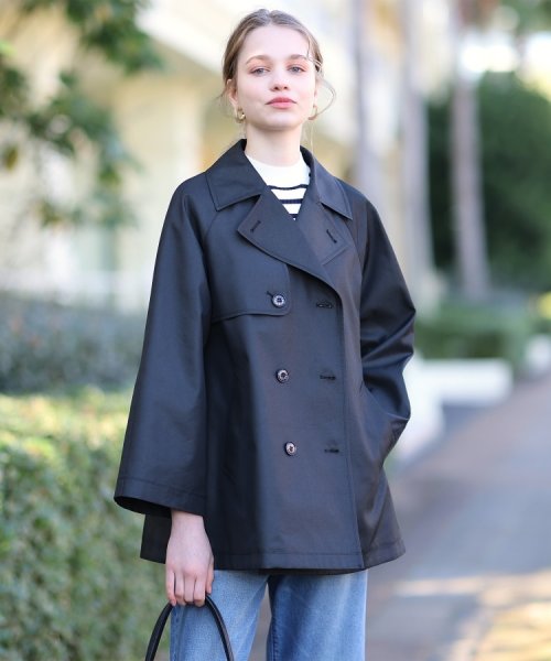 Aラインショートトレンチジャケット 