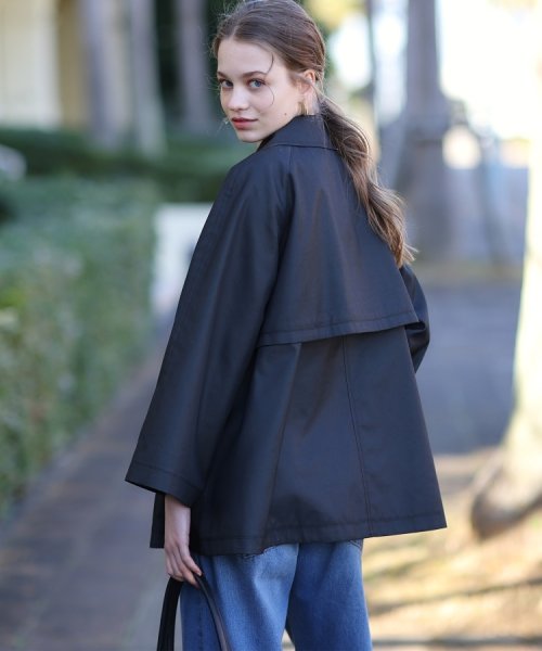 Aラインショートトレンチジャケット 